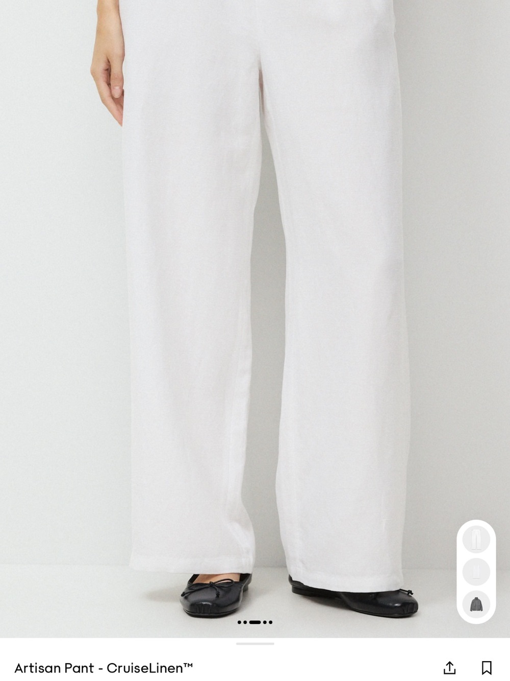 CruiseLinen™ Artisan Women’s Wide-Leg Pants in White